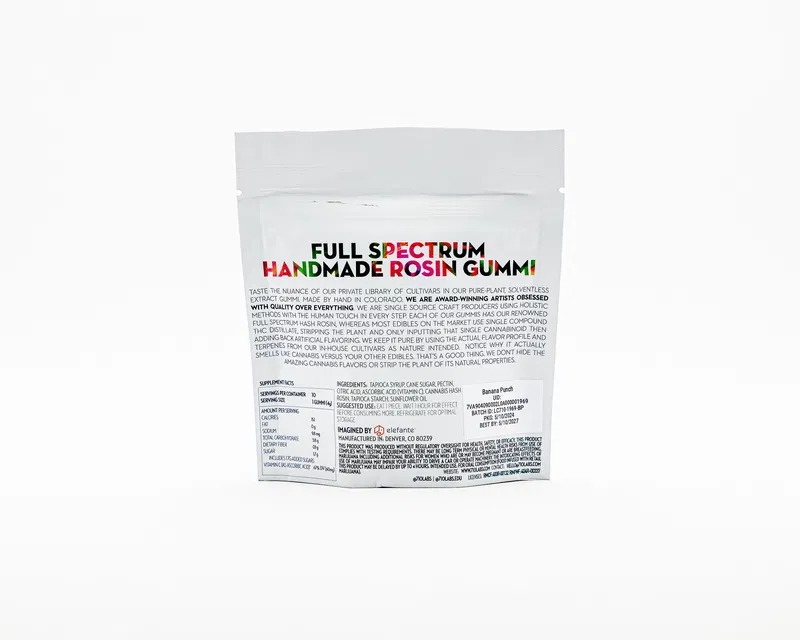 INFUSED HASH ROSIN GUMMIES - 100MG (10 PIECES PER PACK - 10MG PER PIECE) - Image 2